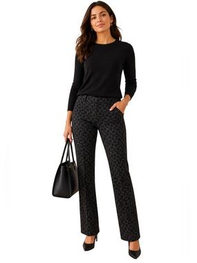 Ann Taylor Sophia Jacquard Geometric Pants Size 6P